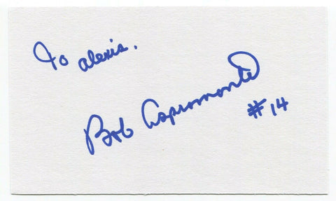Bob Aspromonte Signed 3x5 Index Card Autographed Signature Baseball Dodgers