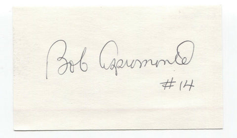 Bob Aspromonte Signed 3x5 Index Card Baseball Autographed Signature