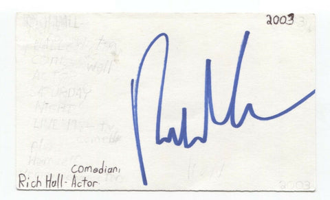 Rich Hall Signed 3x5 Index Card Autographed Signature Actor Comedian