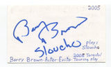 Barry Brown Signed 3x5 Index Card Autographed Actor Evita