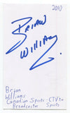 Brian Williams Signed 3x5 Index Card Autographed Canadian Sportscaster Olympics