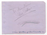 Wiere Brothers Signed Page Vintage Autographed Signature Plus Artifact Relic