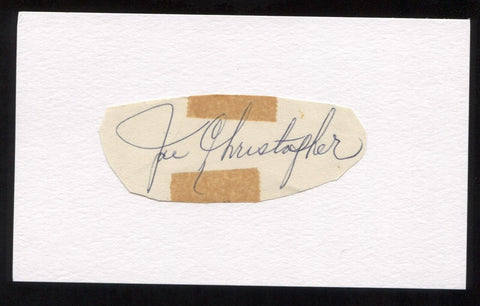Joe Christopher Signed Cut Autographed Index Card Circa 1962 Baseball Signature