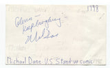 Michael Dane Signed 3x5 Index Card Autographed Signature Comedian Comic Actor