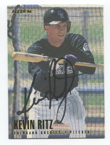 1996 Fleer Kevin Ritz Signed Card Baseball MLB Autographed AUTO #372