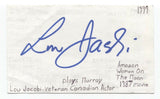 Lou Jacobi Signed 3x5 Index Card Autographed Signature Actor