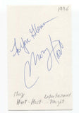 Mary Hart Signed 3x5 Index Card Autographed Signature Entertainment Tonight Host