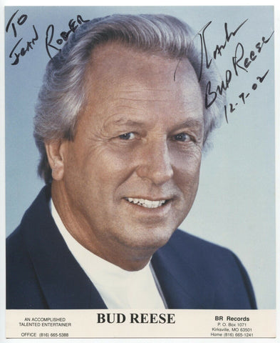 Bud Reese Signed 8x10 Inch Photo Autographed Signature Country Music Singer
