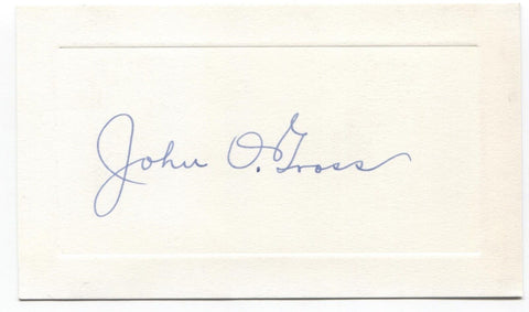 John Owen Gross Signed Card Autographed Signature Author University of Kentucky
