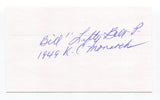 Bill "Lefty" Bell 3x5 Index Card Autographed Kansas City Monarchs MLB Debut 1949