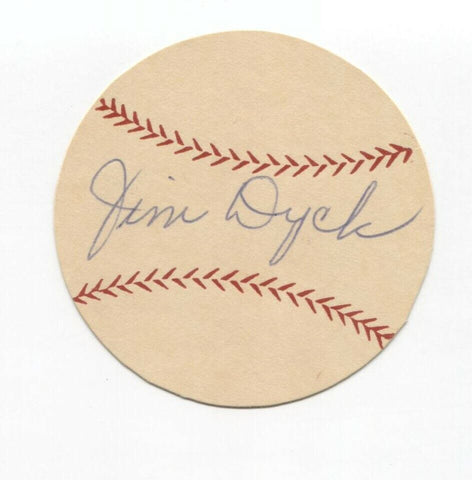Jim Dyck Signed Paper Baseball Autographed Signature St Louis Browns