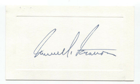 Samuel S. Stratton Signed Card Autographed Signature Politician