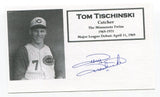 Tom Tischinski Signed 3x5 Index Card Autograph Baseball MLB '69 Minnesota Twins