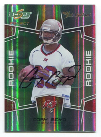 2008 Score Select Cory Boyd Signed Card Football Autograph NFL AUTO #428 /750 RC