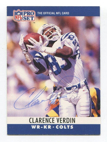 1990 NFL Pro Set Clarence Verdin Signed Card Football NFL Autograph AUTO #137