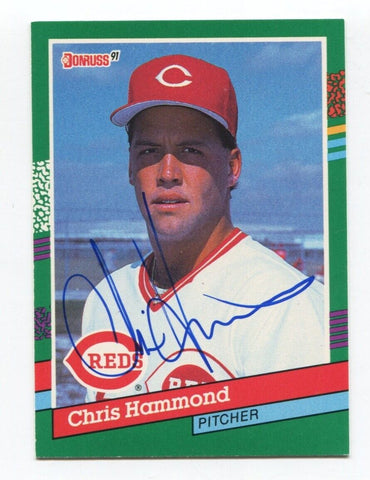 1991 Donruss Chris Hammond Signed Card Baseball RC Autographed AUTO #759