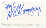 Nam Kiwanuka Signed 3x5 Index Card Autographed Journalist VJ Much Music