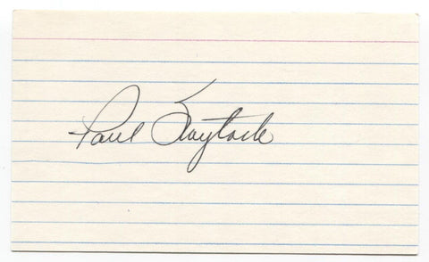 Paul Foytack Signed 3x5 Index Card Baseball Autographed Detroit Tigers 