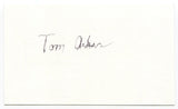 Tom Acker Signed 3x5 Index Card MLB Reds Debut 1956