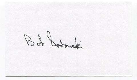 Bob Sadowski Signed 3x5 Index Card Autographed Baseball Boston Red Sox