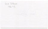 Dave Baldwin Signed 3x5 Index Card Autographed Washington Senators Debut 1966