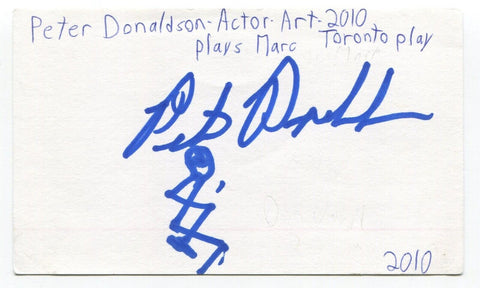 Peter Donaldson Signed 3x5 Index Card Autograph Actor The Getaway