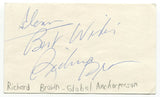 Richard Brown Signed 3x5 Index Card Autographed Canadian Journalist Newscaster