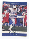 1990 NFL Pro Set Dean Biasucci Signed Card Football NFL Autograph AUTO #129