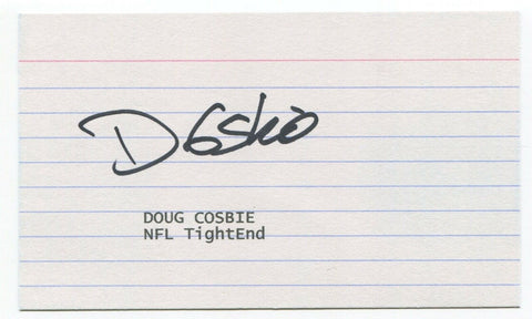 Doug Cosbie Signed 3x5 Index Card Autographed NFL Football Dallas Cowboys