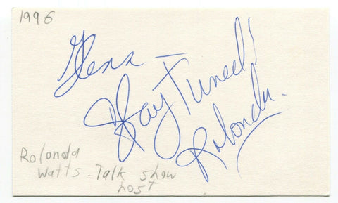 Rolanda Watts Signed 3x5 Index Card Autographed Actress Curious George