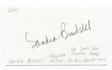 Sandra Birdsell Signed 3x5 Index Card Autographed Signature Author Writer