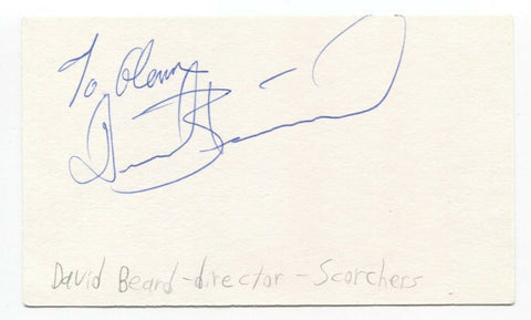 David Beaird Signed 3x5 Index Card Autographed Film Director Scorchers