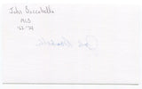 John Boccabella Signed 3x5 Index Card Autographed Chicago Cubs Debut 1963