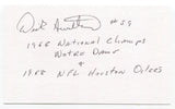 Dick Swatland  Signed 3x5 Index Card Autographed Football NFL Notre Dame