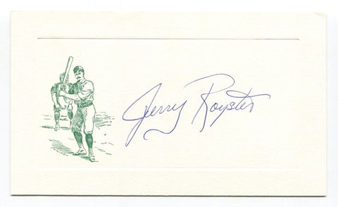 Jerry Royster Signed Card Autograph MLB Baseball Roger Harris Collection