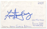 Laura Haney Gomez Signed 3x5 Index Card Autograph Actor Fosse