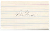 Pat Mullin Signed 3x5 Index Card Baseball Autographed Detroit Tigers