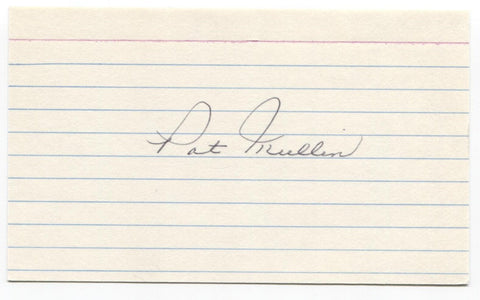 Pat Mullin Signed 3x5 Index Card Baseball Autographed Detroit Tigers