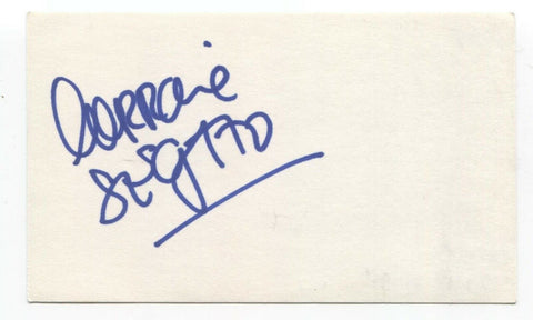 Lorraine Segato Signed 3x5 Index Card Autographed Signature The Parachute Club
