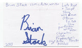 Brian Stack Signed 3x5 Index Card Autographed Signature Comedian Actor Writer