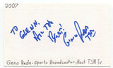 Gino Reda Signed 3x5 Index Card Autographed Canadian Sports Reporter TSN