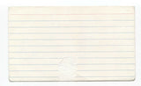 Ted Martin Signed 3x5 Index Card Autographed Signature Author Pavlov Sketch