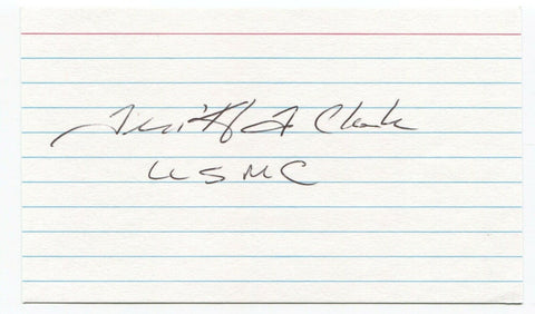 Tim Cheek Signed 3x5 Index Card Autographed JFK Assassination Pallbearer 