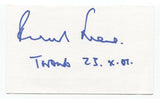 Ronald Frame Signed 3x5 Index Card Autographed Signature Author Writer