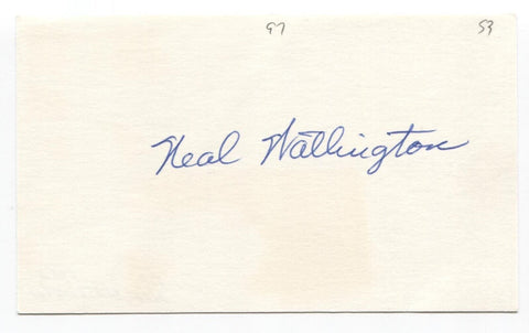 Neal Watlington Signed 3x5 Index Card Baseball Autographed Philadelphia Athletic