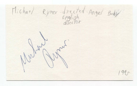 Michael Rymer Signed 3x5 Index Card Autographed Director Queen of the Damned