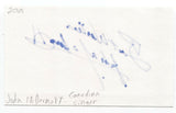 John McDermott Signed 3x5 Index Card Autographed Signature Signature Singer