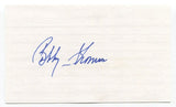 Bobby Thomson Signed 3x5 Index Card Autograph Baseball MLB 1951 New York Giants