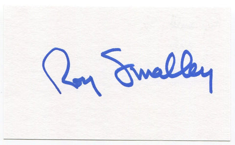 Roy Smalley Signed 3x5 Index Card Autographed MLB Baseball Chicago Cubs