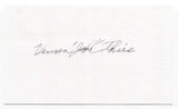 Vern Thies Signed 3x5 Index Card Autograph Baseball MLB 1954 Pittsburgh Pirates